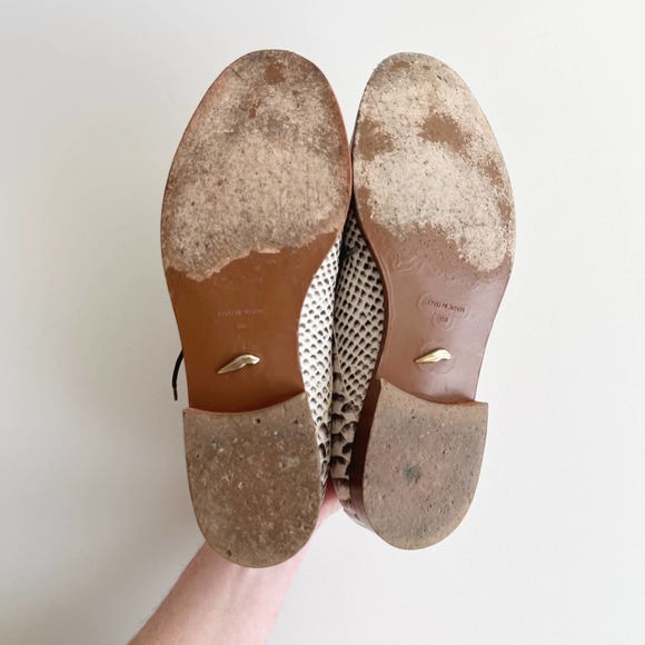 Diane Von Furstenberg Ziggy Boa Snake Print Oxford Loafers Size 8 - Picture 7 of 7